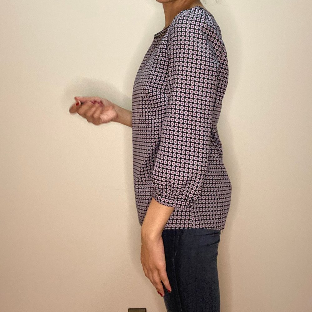 J. Crew Geometric Pattern Blouse - Picture 2 of 4